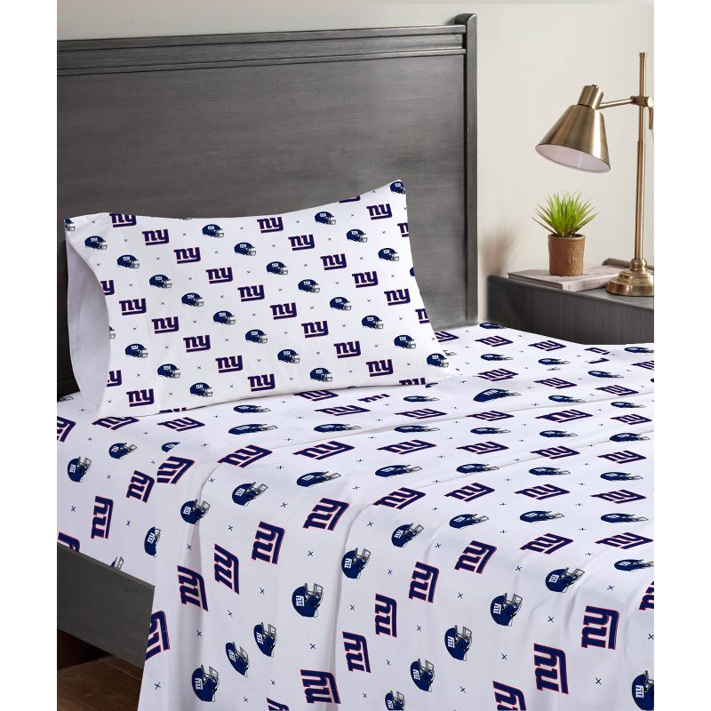 NFL New York Giants Small X Twin Sheet Set, 1 of 4