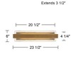 Possini Euro Design Possini Euro Cascadia 23 1/2" Wide Brass and Glass LED Bath Light - 4 of 4