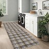 Modern Plaid Carpet,Washable Stain Resistant Non-Slip, Soft Foldable Rug for Laundry Room - 4 of 4