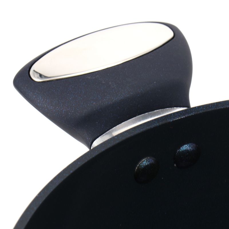 Oster Hawke 3.9 Quart Ceramic Nonstick Aluminum Saute Pan with Lid in Dark Blue, 5 of 8