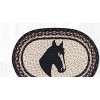 Earth Rugs Horse Portrait Oval Placemat 13"x19" – Hand-Stenciled Braided Jute Table Mat with Rustic Equestrian Charm - 3 of 3