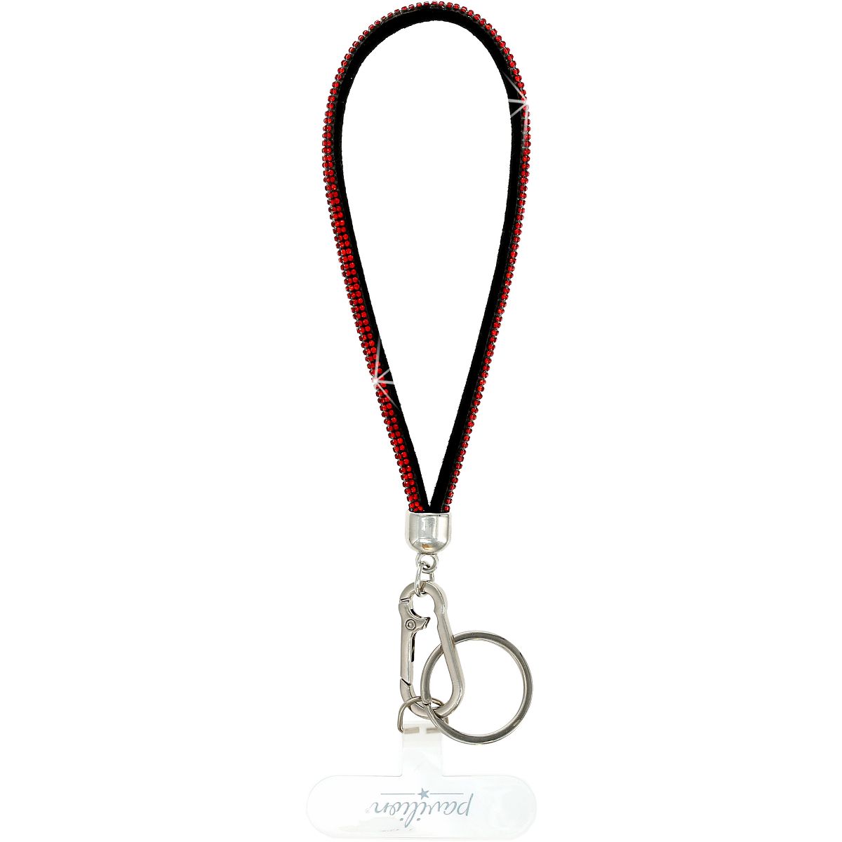 Pavilion Gift Company - Red Wristlet - Soft Gemmed Phone Wrist Strap - Cell Phone Accessories