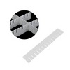 Unique Bargains DIY Grid Divider Household Necessities Organizer Plastic Drawer storage board 17" x 2.5" White 6 Pcs - 3 of 3