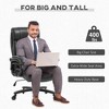TiramisuBest PU Leather 400lb Black Office Chair, Big & Tall with Pocket Spring, Tilt & Height Adjustment - 4 of 4