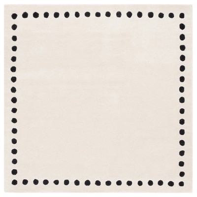 Metro MET913 Hand Tufted Indoor Area Rug - Ivory/Black - 6'x6' - Safavieh