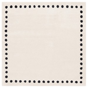 Metro MET913 Hand Tufted Indoor Area Rug - Ivory/Black - 6'x6' - Safavieh - 1 of 4