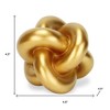 HomeRoots 5" Gold Resin Knot Tabletop Sculpture - 3 of 4