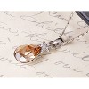 Anna-Kaci Women's Swarovski Crystal Elements Silver Tone Pendant Necklace with Unique Clover Design, Adjustable Chain, Adds Sparkle - Fish - 3 of 4