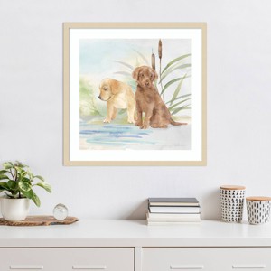 Amanti Art Woodland Dogs II by Cynthia Coulter Framed Wall Art Print - 1 of 4