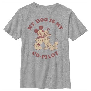 Boy's Disney Mickey and Goofy My Dog is my Co-Pilot T-Shirt - 1 of 4