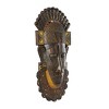 24" x 12" Polystone Mask Primitive African Sculpture Brown - Olivia & May - 3 of 4