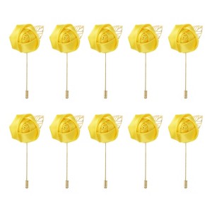 Unique Bargains Ceremony Anniversary Rose Wedding Groom Boutonnieres Pins 2"x3.5" 10 Pcs - 1 of 3
