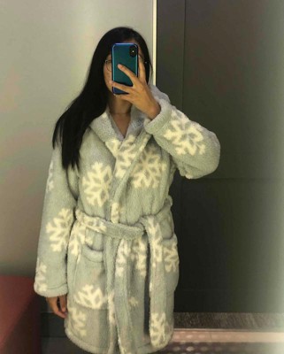 HGps8w Women's Cute Rabbit Bunny Ear Fuzzy Robe, Warm Winter Fleece Belted  Bathrobe, Cozy Lounge Pajamas Sleepwear with Belt at  Women's  Clothing store