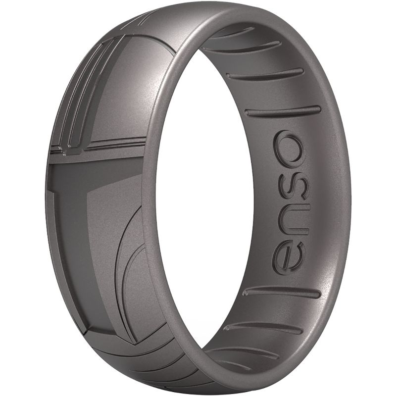 Enso Rings Star Wars The Mandalorian Classic Silicone Ring - Platinum, 1 of 7
