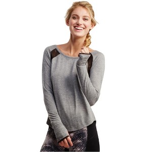 Aeropostale Womens Mesh Shoulder Embellished T-Shirt - 1 of 2