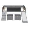 Whisen Modern Design Twin Size Loft Bed Wood Bed with Two Storage Boxes - 4 of 4