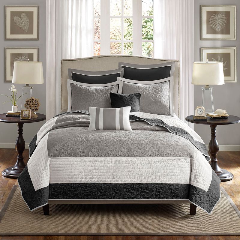 7pc Longmont Reversible Quilted Coverlet Set - Madison Park, 3 of 7