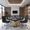LeisureMod Harris Adjustable Leather Office Executive Chair with Swivel and Tilt - 3 of 4