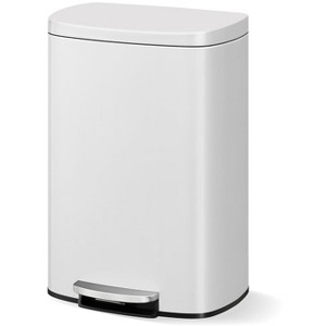 Hands-Free Step Trash Can - 13.2 Gallon (50L) Stainless Steel Kitchen Bin - Soft-Close Lid, Removable Inner Bucket, for Home or Office,Kitchen - 1 of 4