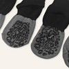 Unique Bargains Pet Socks with Reflective Adjustable Tapes for Dog Black Dark Gray 4 Pcs - 3 of 4