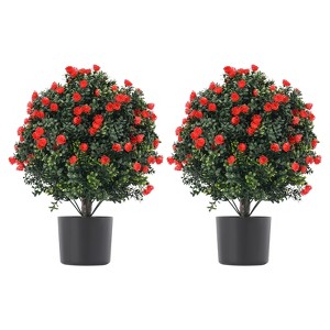 YIYIBYUS Artificial Potted Bushes, Artificial Potted Plants, UV Resistant Potted Plants - 1 of 4