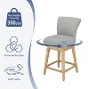 Dyonery Counter Height Swivel Barstool Set of 1 26.8 Inch Modern Faux Leather Barstools Chair for Kitchen Island Solid Wood Legs Brown Bar Stool - 3 of 4