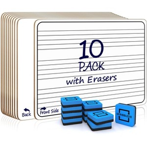 SCRIBBLEDO Music Staff Dry Erase 9"X12" Board 10-Pack, Erasers Included - 1 of 4