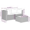 vidaXL 3 Piece Patio Lounge Set with Cushions Gray Poly Rattan - 4 of 4
