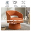 Velvet Swivel Barrel Chair, Modern 360° Rotation Accent Armchair for Living Room, Bedroom & Reception Room - 3 of 4