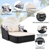 Whisen Outdoor Sunbed with Adjustable Canopy, Double lounge, PE Rattan Daybed - 3 of 4