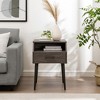 TIRAMISUBEST Contemporary Angled Nightstand ¨C Slate Grey - Light Gray Mobile File Cabinet - 4 of 4
