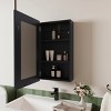 GlasFlength Decorative Wall Mirrors Bathroom Decor Cabinet Accent Mirror Vanity Medicine Cabinet Mirrors for Bathroom Wall, Black, 15.3"*5"*25.7" - 3 of 4