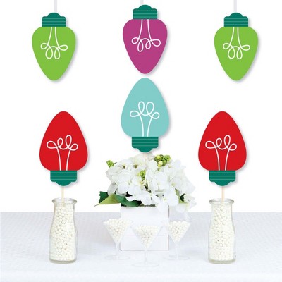 Big Dot of Happiness Christmas Light Bulbs - Decorations DIY Holiday Party Essentials - Set of 20