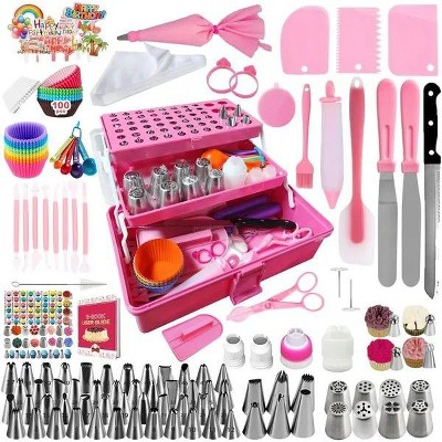 359-Piece Cake Decorating Kit with 66 Stainless Steel Piping Tips & Icing Bags, Professional Baking Tools Set for Beginners, Cupcake Cookie Pastry