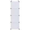 vidaXL Modular Storage White Plastic and chromed steel wire Medium - 4 of 4