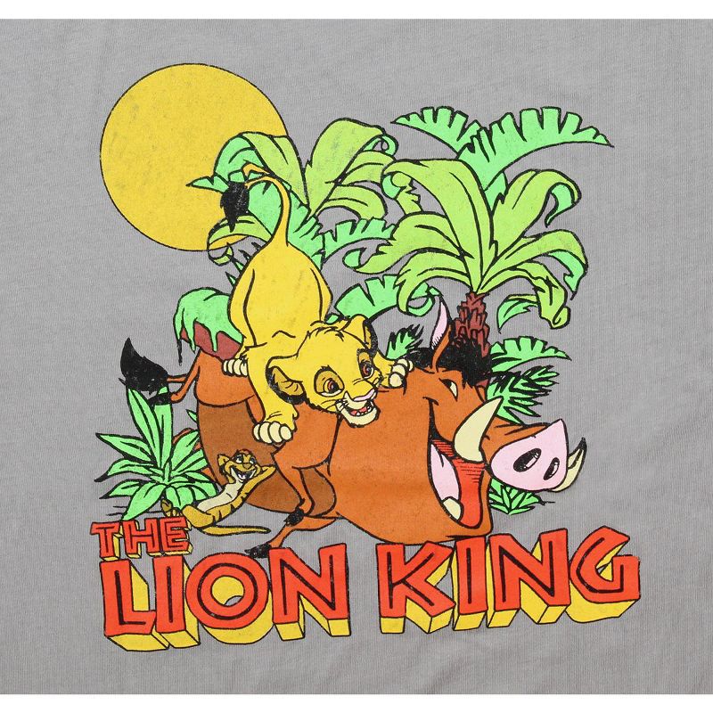 Disney Women's Lion King Shirt Simba Timon Pumbaa Distressed Print T-Shirt, 3 of 7