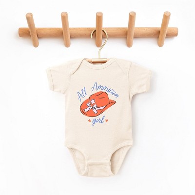 The Juniper Shop All American Girl Hat Baby Bodysuit