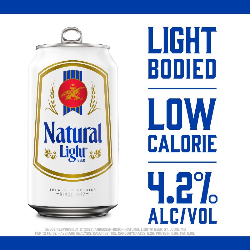 Natural Light Beer - 6pk/16 fl oz Cans, 4 of 12