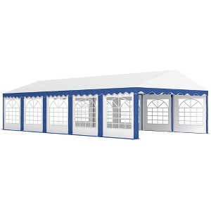 Outsunny 16.5' x 33' Large Party Tent, Heavy Duty Outdoor Canopy Tent Shelter with Removable Sidewalls, 10 Windows - 1 of 4