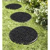 A1HC Rubber Multi Functional Garden Stepping Stone Paisley Round Black Mat , 14"X14" Set of 3 - 4 of 4