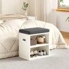 ORRD Shoe Bench with Storage & Removable Cushion, Adjustable Entryway Organizer for Small Spaces - 3 of 4