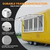 Aluminum Concession Serving Window, Four Horizontal Sliding Screens, Awning Door, Drag Hook, Service Window for Food Truck or Stand - 4 of 4