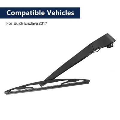 X AUTOHAUX Plastic Metal Rubber for Buick Enclave 2007-2017 Windshield Wipers 12" Black