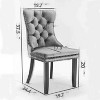 KTMBDW Dining Chairs Set of 2 with Tufted Button, Upholstered Dining Room Chair with Wood Legs, High back Kitchen Chairs, PU - 4 of 4