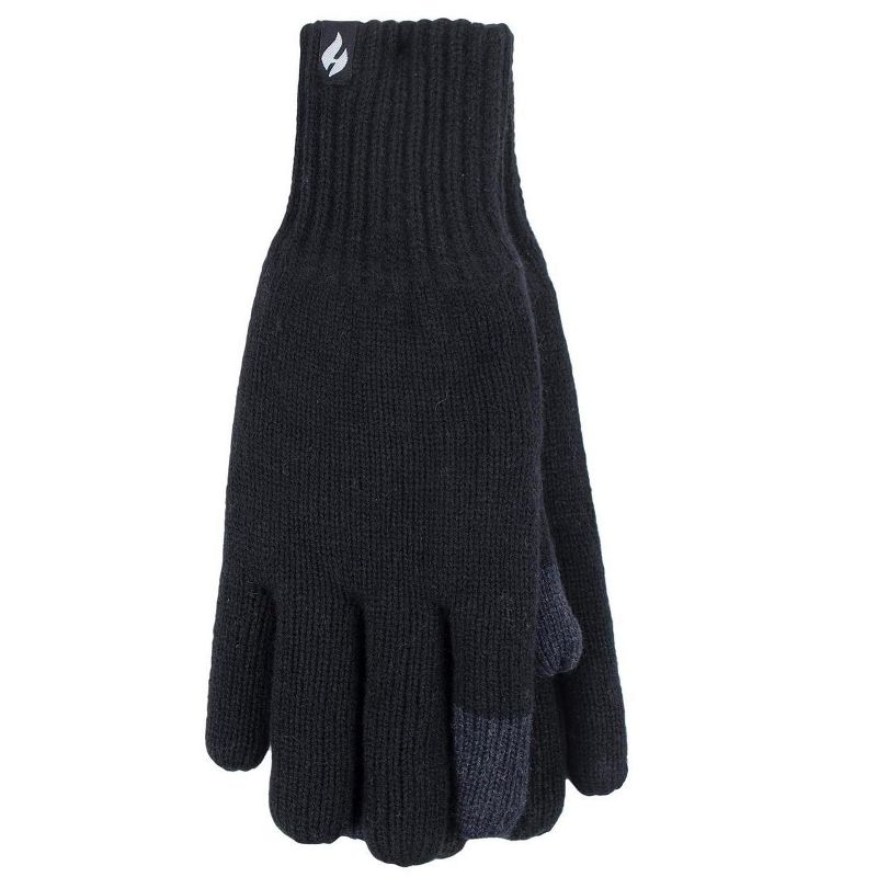 Heat Holders® Men's Touch Screen Gloves | Insulated Cold Gear Gloves | Advanced Thermal Yarn | Warm, Soft + Comfortable | Plush Lining | Winter Accessories | Men + Women’s Gift, 1 of 2