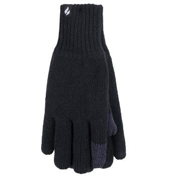 Heat Holders® Men's Touch Screen Gloves | Insulated Cold Gear Gloves | Advanced Thermal Yarn | Warm, Soft + Comfortable | Plush Lining | Winter Accessories | Men + Women’s Gift