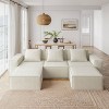 Whisen Modular Sofa Bed - Oversized, Convertible, Soft Corduroy Cloud Velvet Fabric, Two Person Combination - 3 of 4