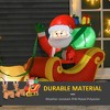 Whisen 8FT Long Christmas Inflatable Santa Claus with Sleigh and Reindeer, Outdoor Blow-Up Yard Decoration with LED Lights Display - Yellow - 4 of 4