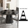 Sapphtopaz Round Dining Table Kitchen Table Wooden Dining Table for 4 with Sturdy Pedestal - 3 of 4