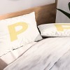 Deny Designs King April Lane Art Block Yellow Monogram P Microfiber Printed Pillow Sham - 2 of 3